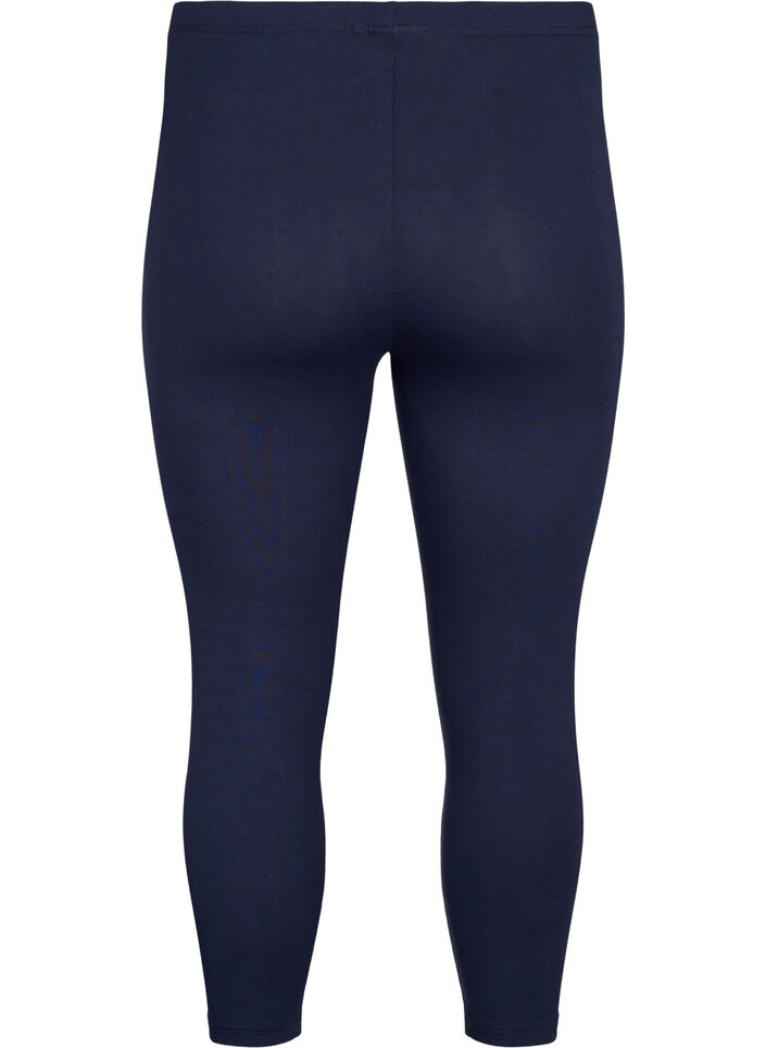 Leggings basiques longueur 3/4 en viscose, Bleu, Packshot image number 1