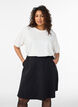 Jupe patineuse en viscose, Noir, Model image number 0