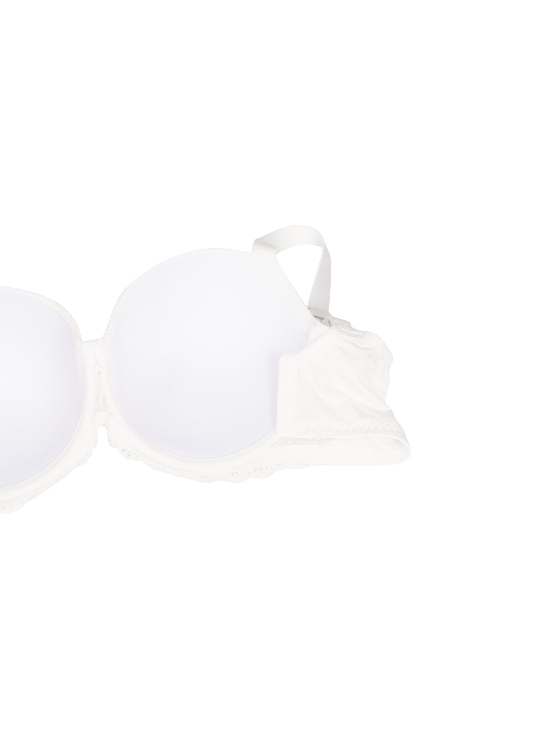 Zizzi Soutien-gorge moul&eacute; avec d&eacute;tails en dentelle, Blanc, Packshot image number 3