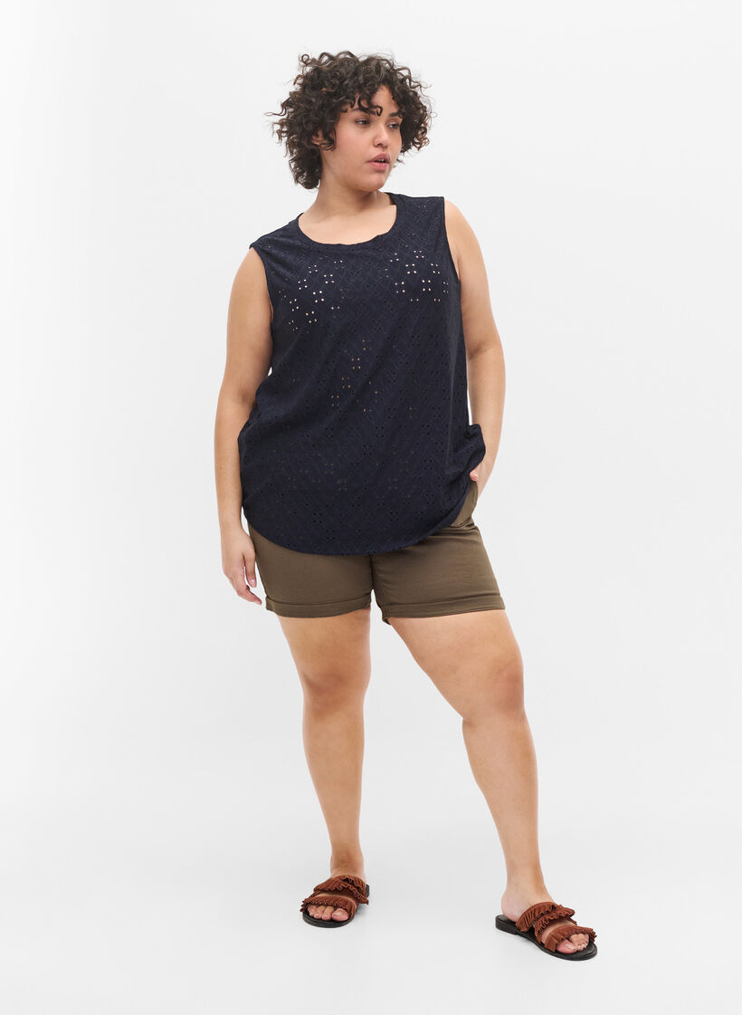 Haut avec broderie anglaise, Night Sky, Model image number 2