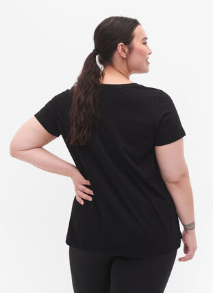 T-shirt de sport avec imprimé, Black w. Too Legit , Model image number 1