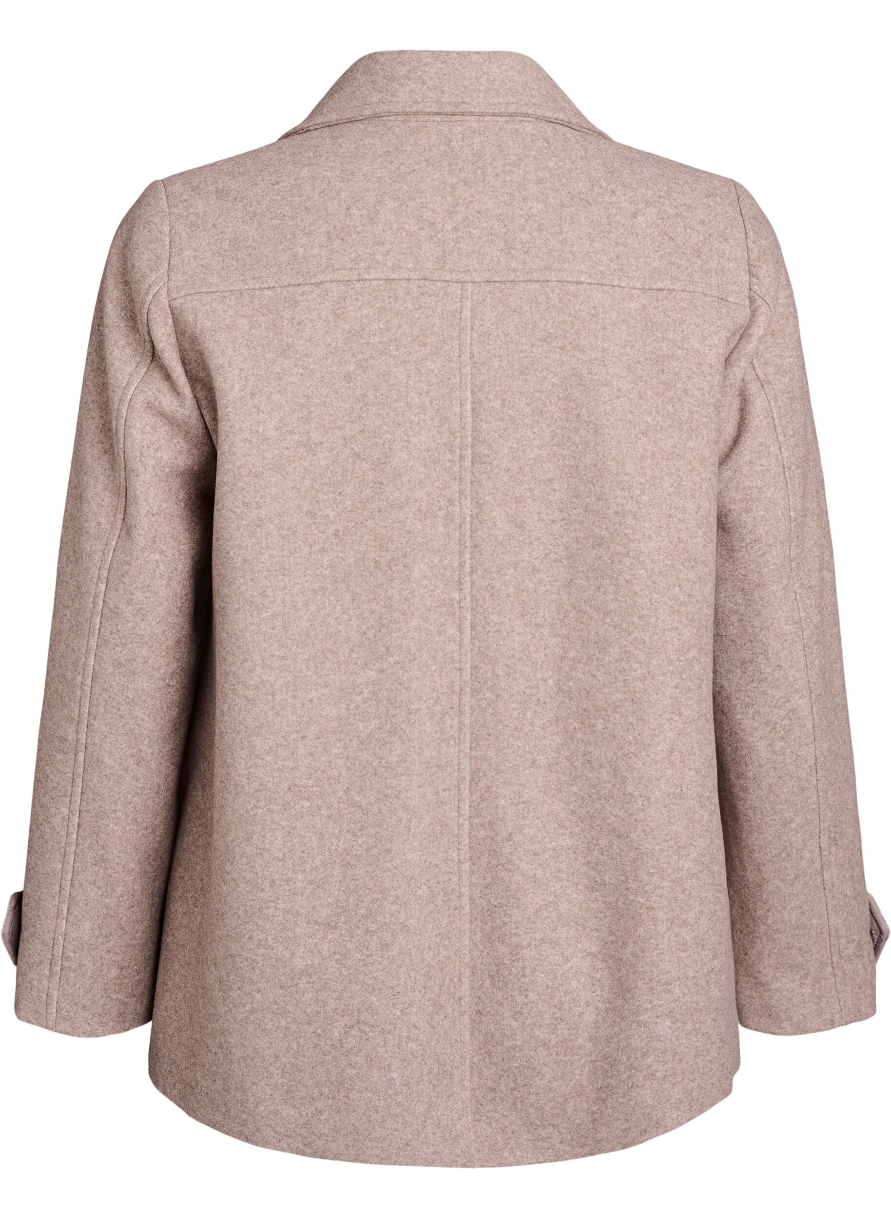 ZizziManteau court &agrave; boutonnage crois&eacute;, Beige, Packshot image number 1