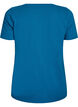 T-shirt basic uni en coton, Bleu p&eacute;trole, Packshot image number 1