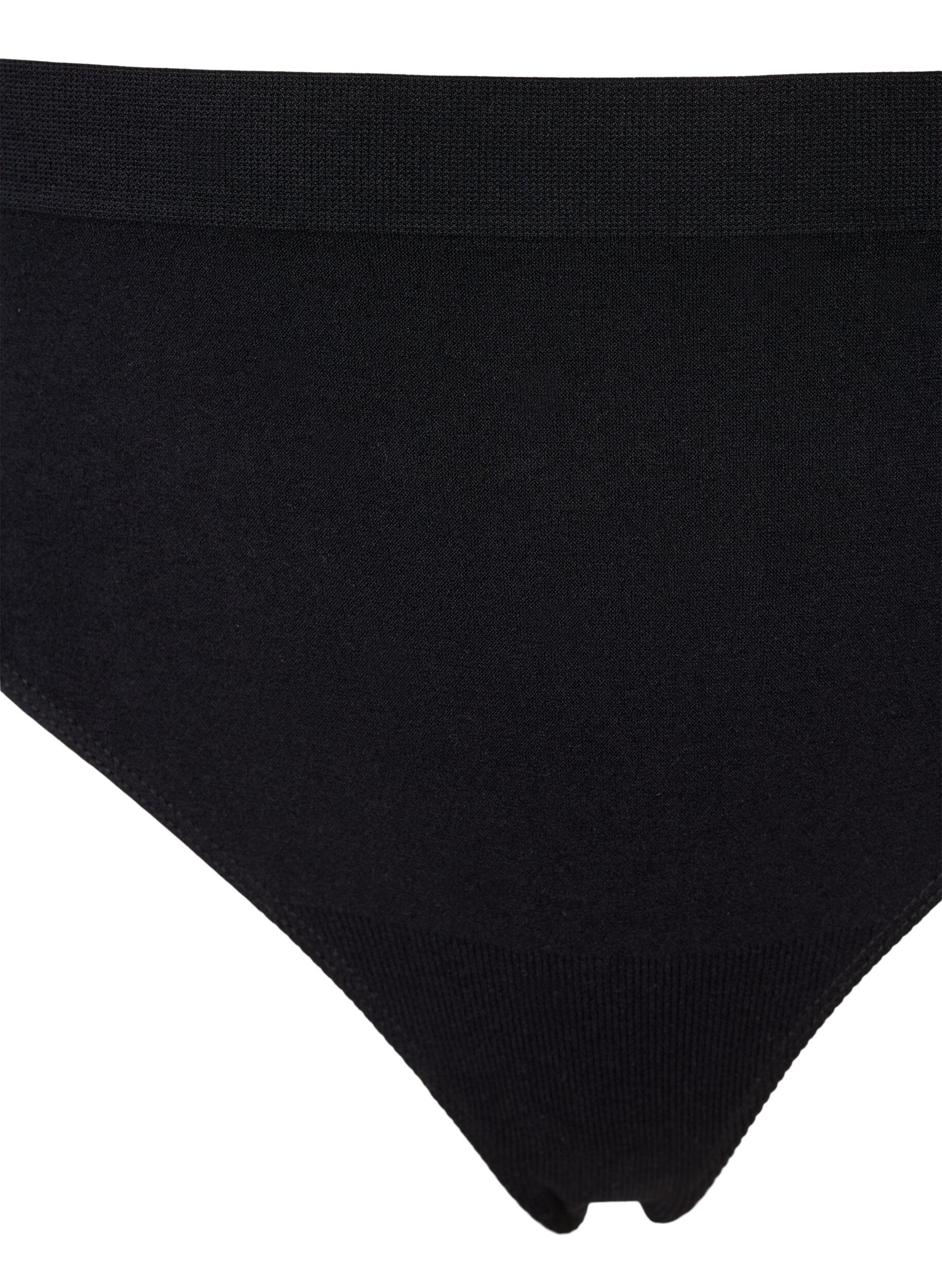 Zizzi String de base &agrave; taille normale (2-pack), Black, Packshot image number 2