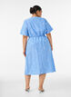 Robe chemise en coton avec des fleurs brod&eacute;es, Bleu Clair, Model image number 1