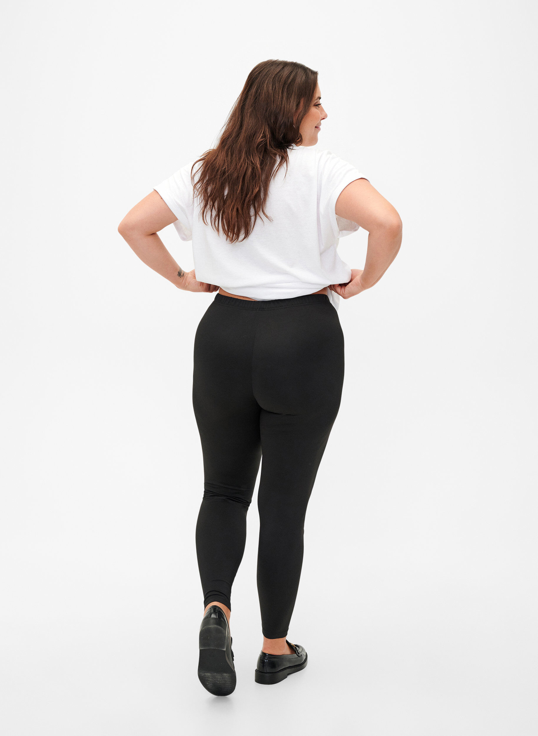 Zizzi Leggings basiques 2-pack, Noir, Model image number 2