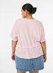 Blouse avec texture et lien &agrave; la taille, Rose, Model image number 2