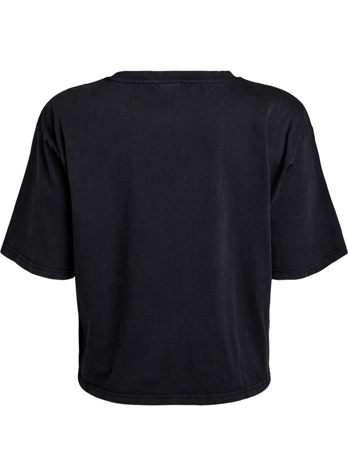 T-shirt Boxy avec perles et strass, Gris anthracite, Packshot image number 1