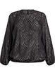 Blouse en mousseline avec un motif textur&eacute;, Noir, Packshot image number 0