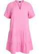 Robe courte &eacute;vas&eacute;e en mousseline de coton, Rose, Packshot image number 0
