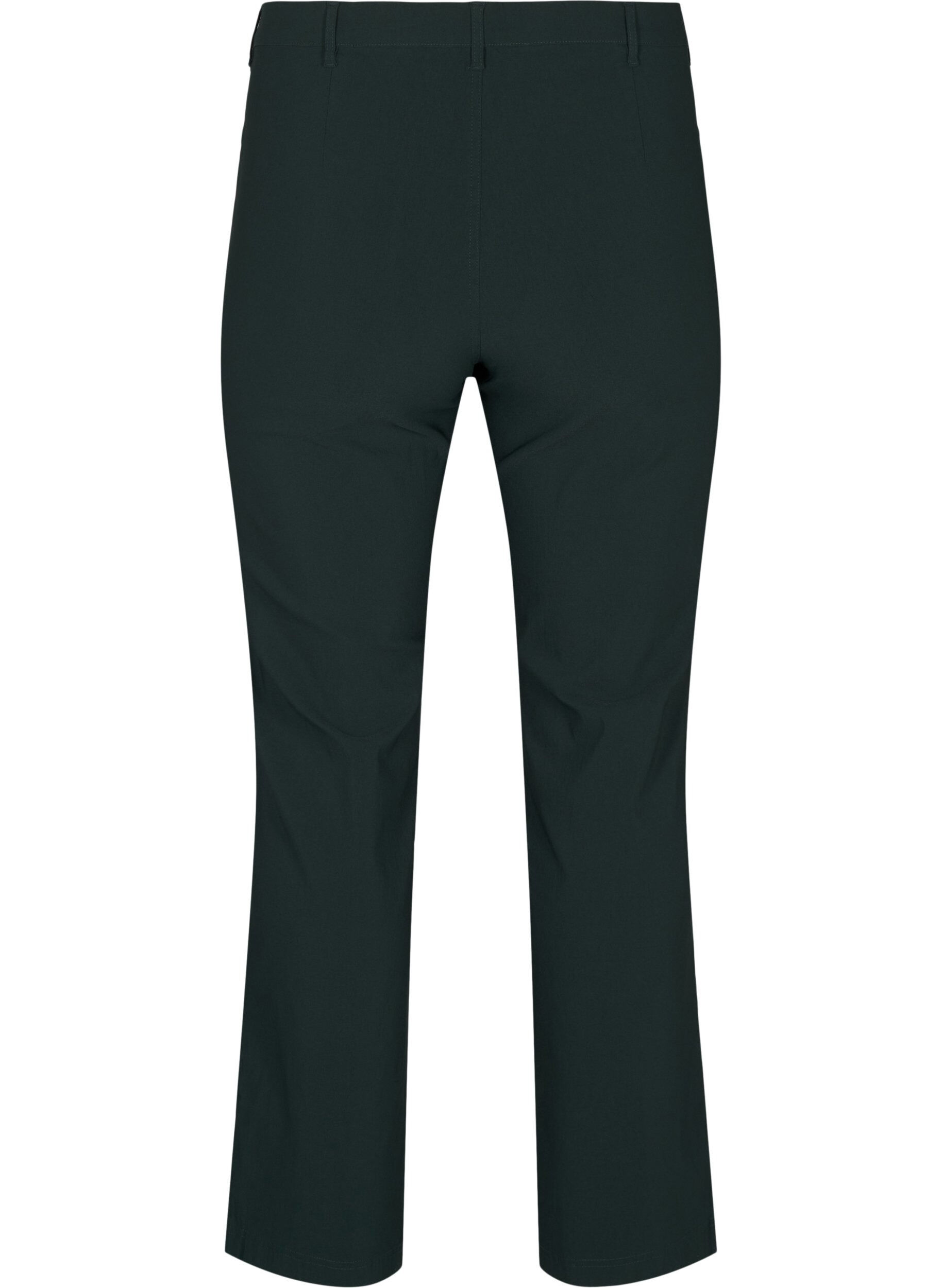 Zizzi Pantalon classique en viscose m&eacute;lang&eacute;e, Vert fonc&eacute;, Packshot image number 1