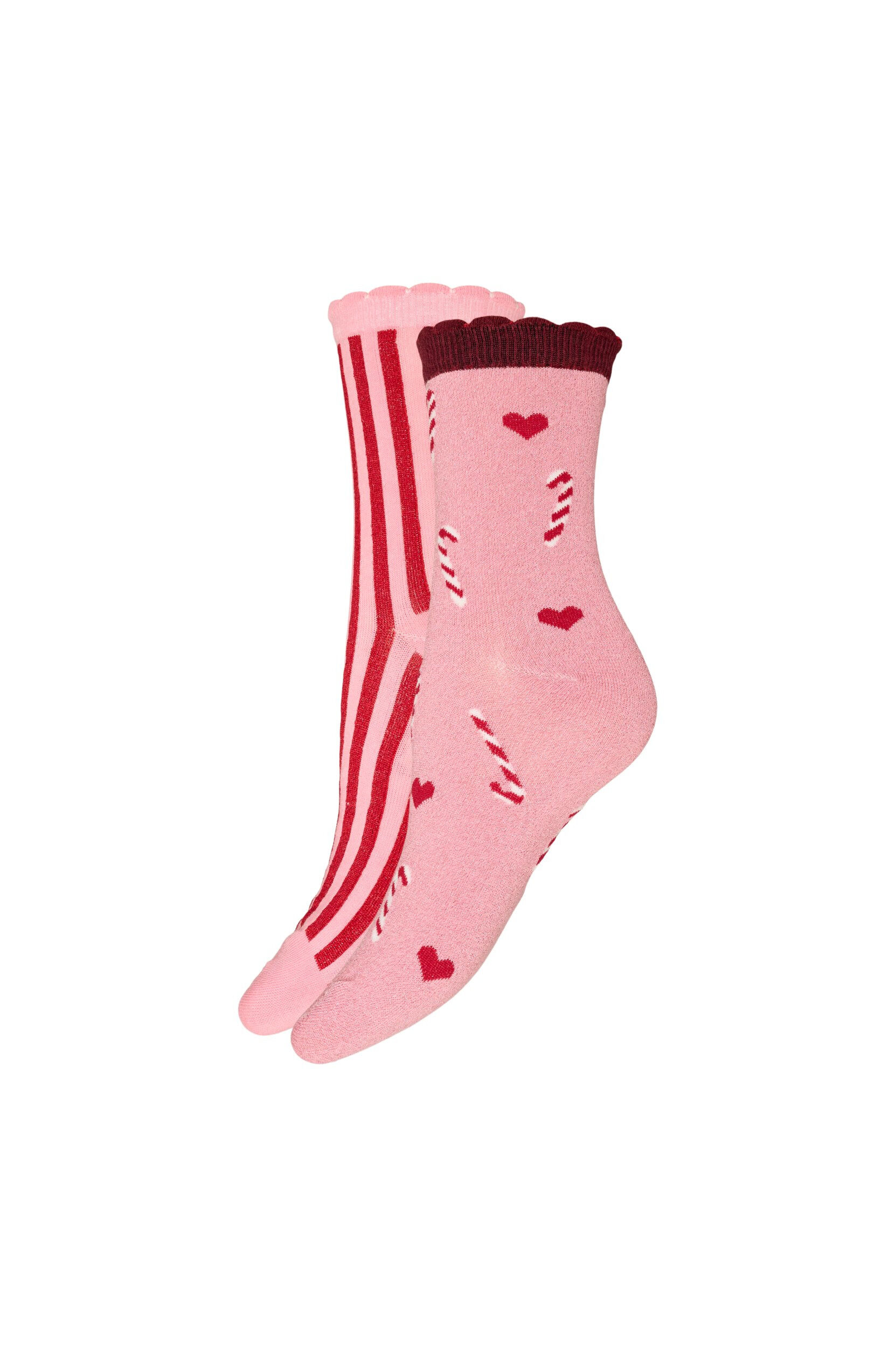 ZizziLot de 2 paires de chaussettes de No&euml;l, Rose, Packshot image number 0