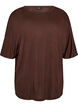 T-shirt ample en jersey de viscose, Marron, Packshot image number 0