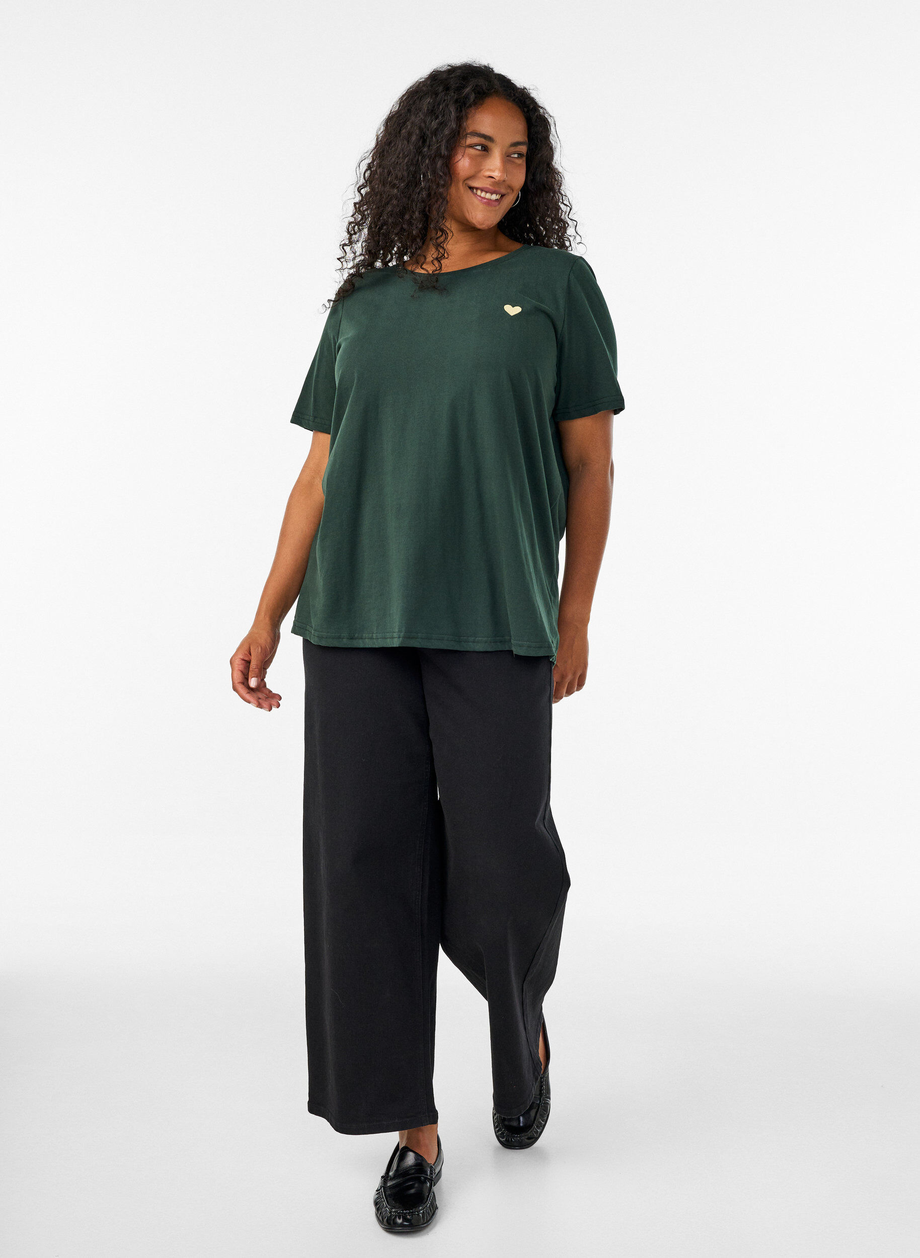 ZizziT-shirt imprim&eacute;, Vert, Model image number 1