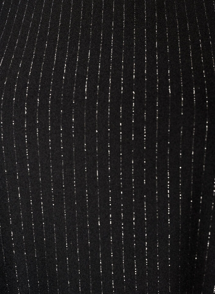 Blouse p&eacute;plum avec rayures paillet&eacute;es, Noir, Packshot image number 2