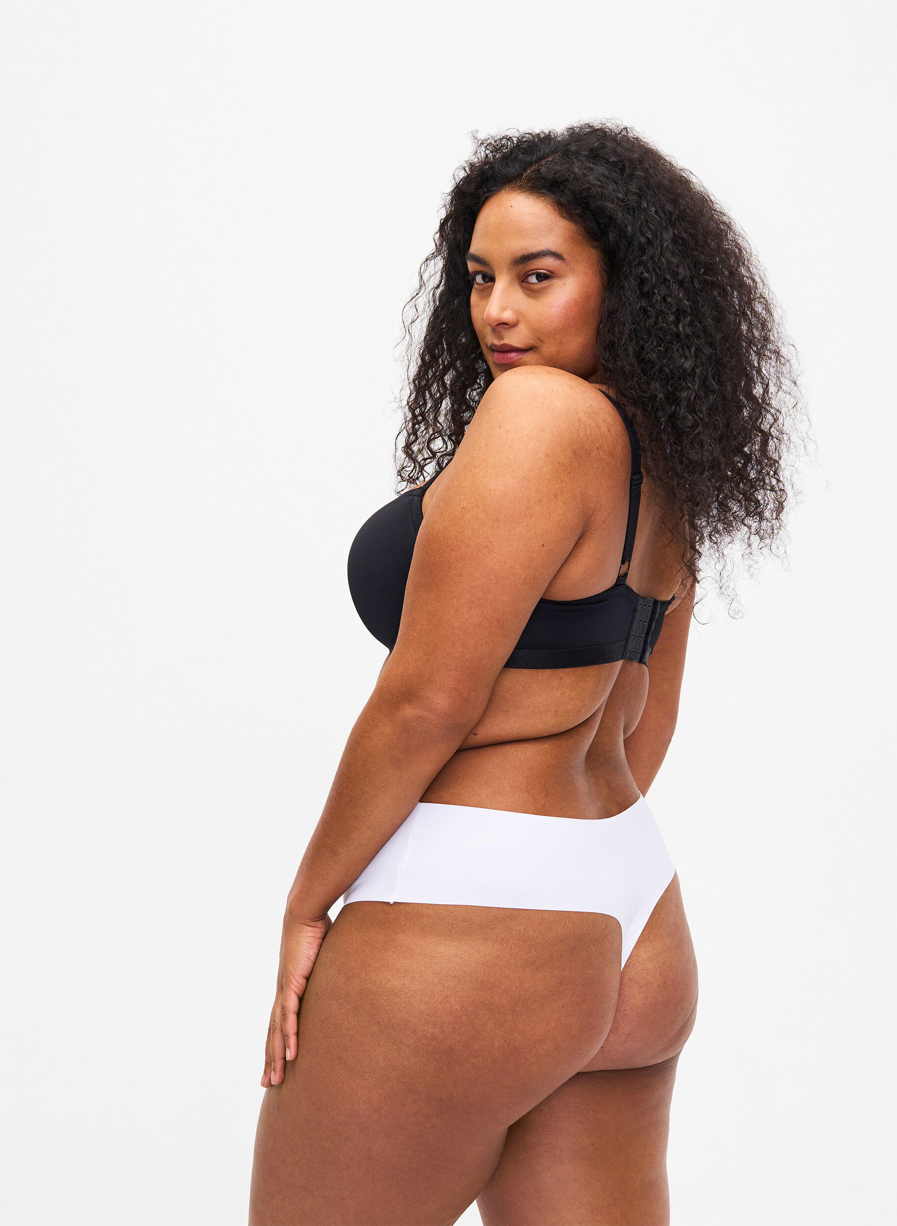 Zizzi String sans couture, lot de 2, Blanc, Model image number 1