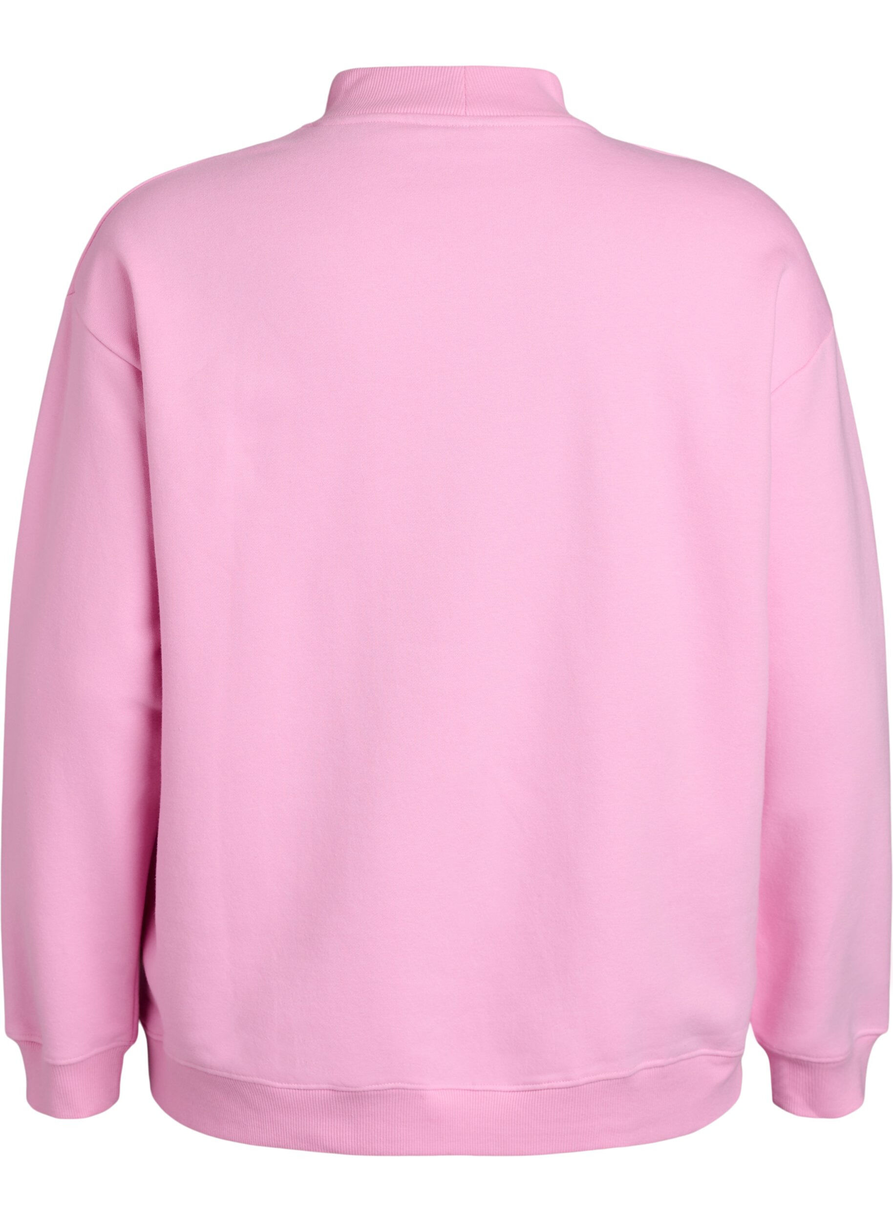 Zizzi Sweatshirt &agrave; col montant et manches longues, Rose, Packshot image number 1