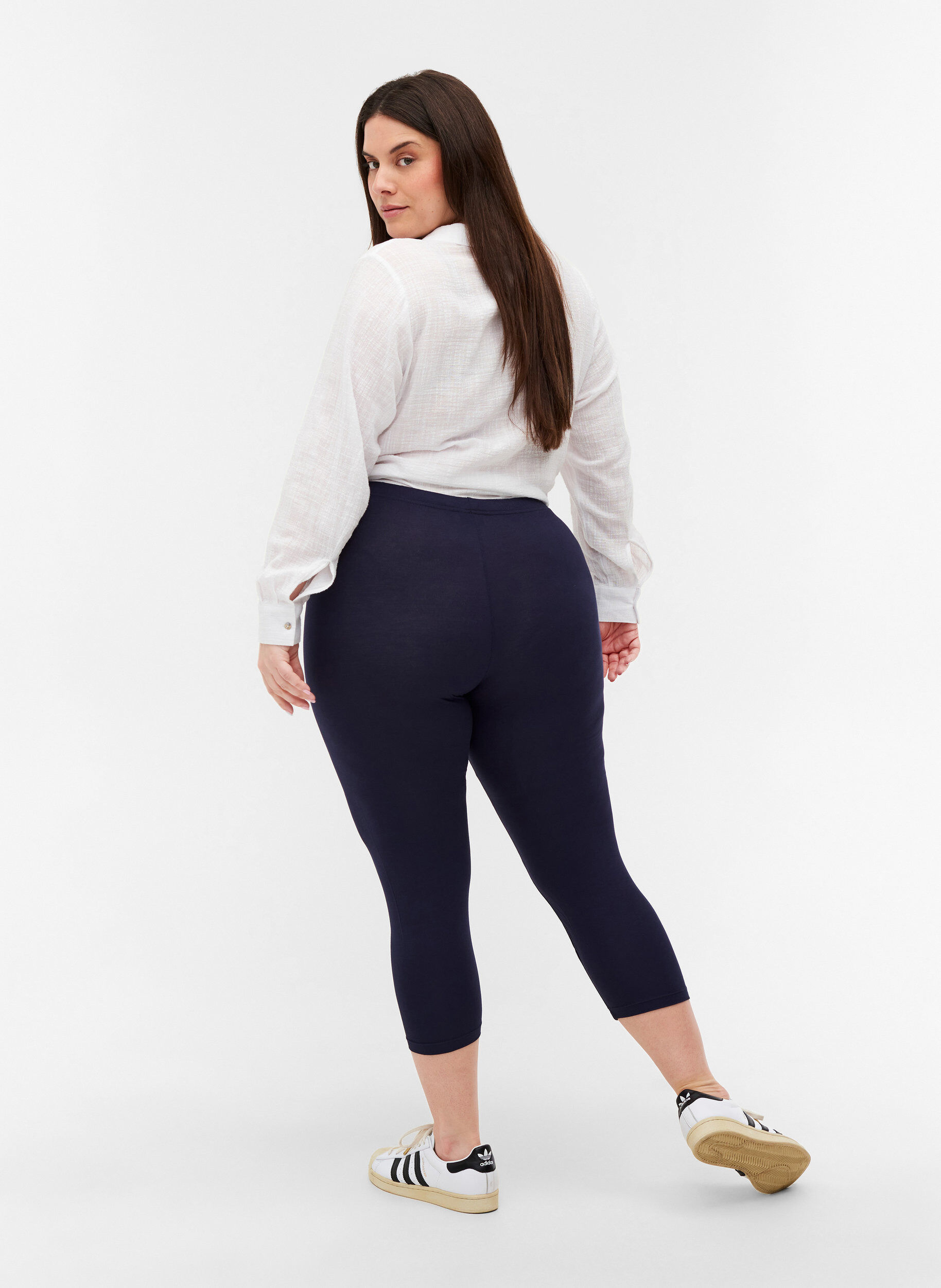 Zizzi Legging 3/4 basique, Night Sky, Model image number 1