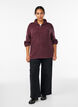 Pull en tricot avec col haut et fermeture &eacute;clair, Bordeaux, Model image number 1