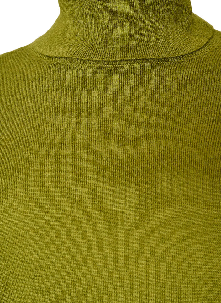 Pull &agrave; col roul&eacute; &agrave; coupe ample, Vert, Packshot image number 2