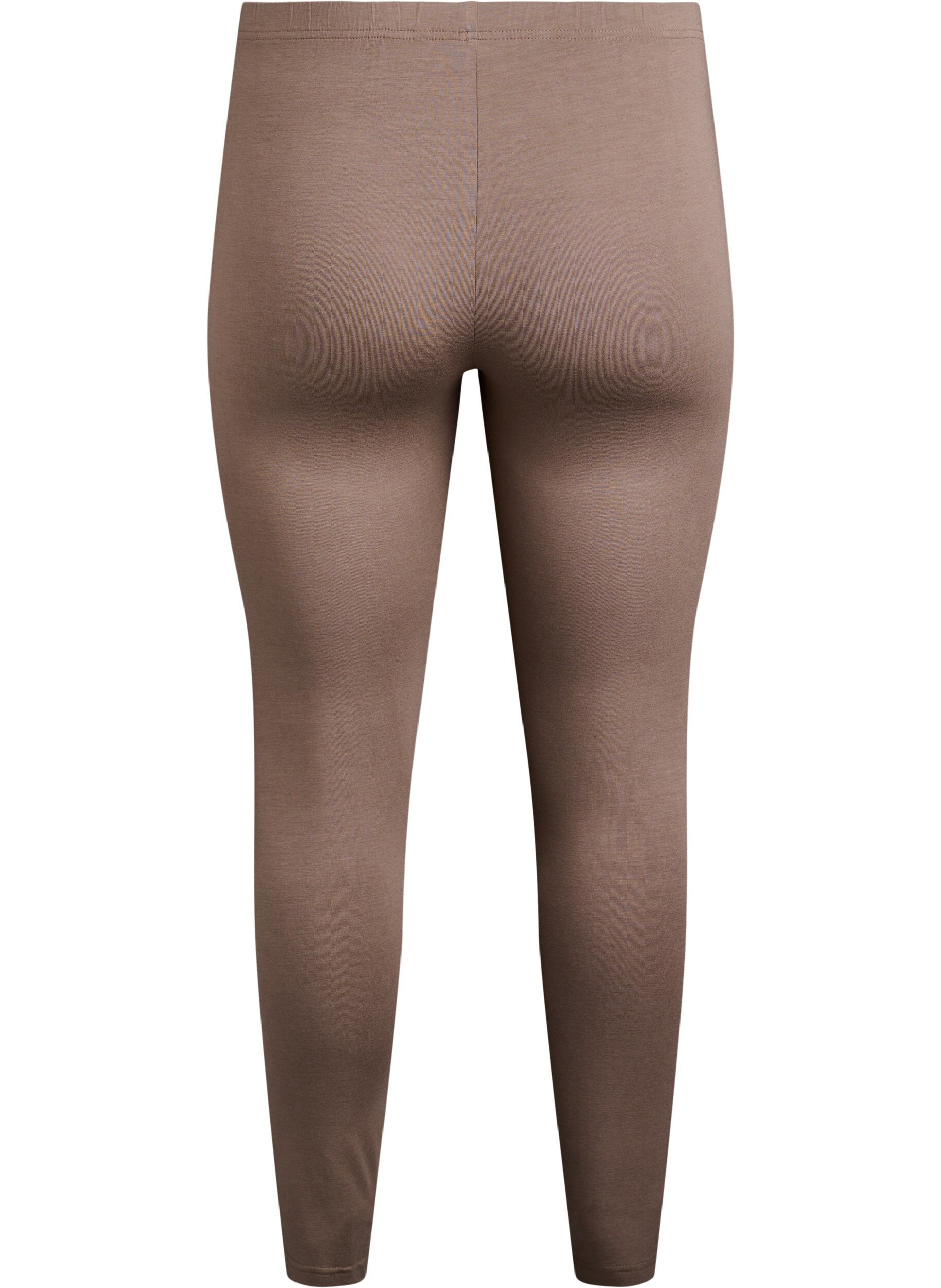 Zizzi Leggings basiques en viscose, Marron, Packshot image number 1