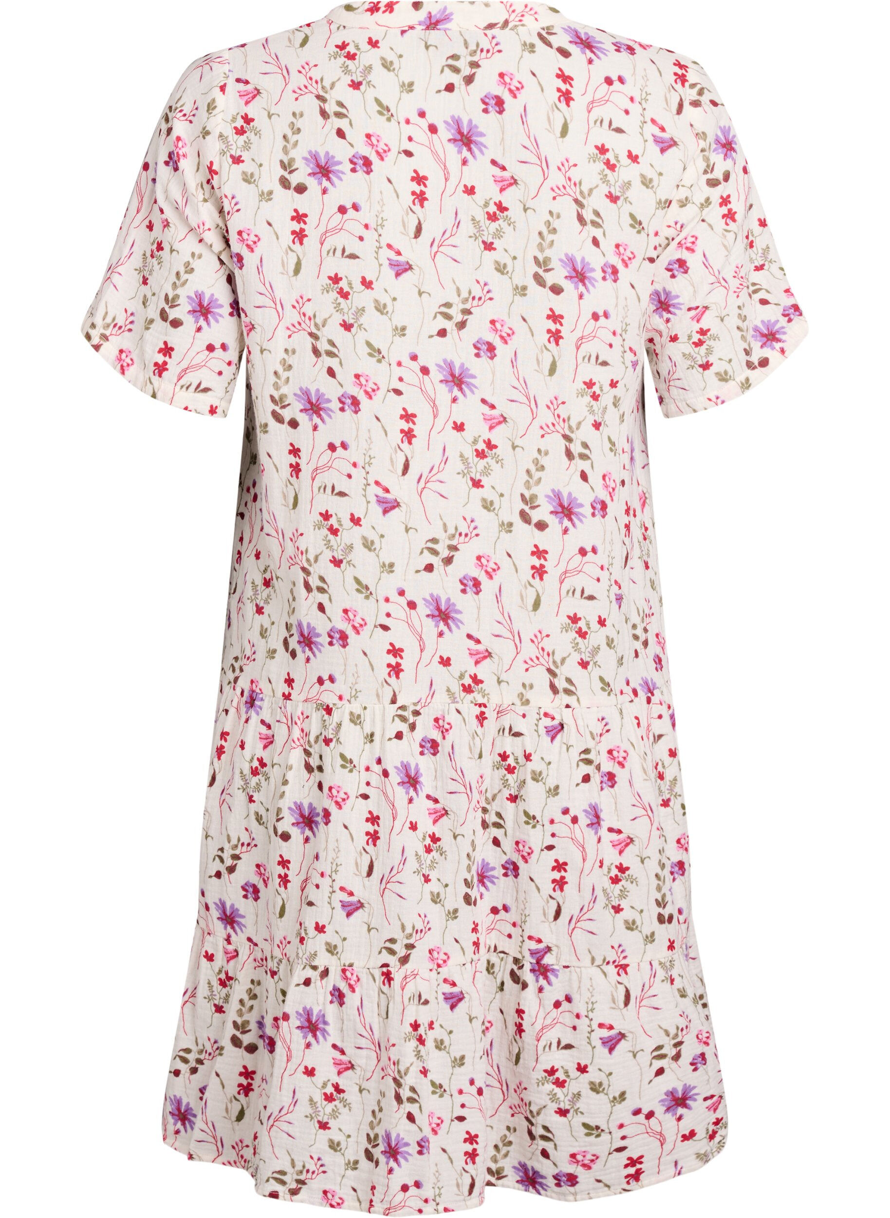 ZizziRobe courte &eacute;vas&eacute;e en mousseline de coton, Beige, Packshot image number 1