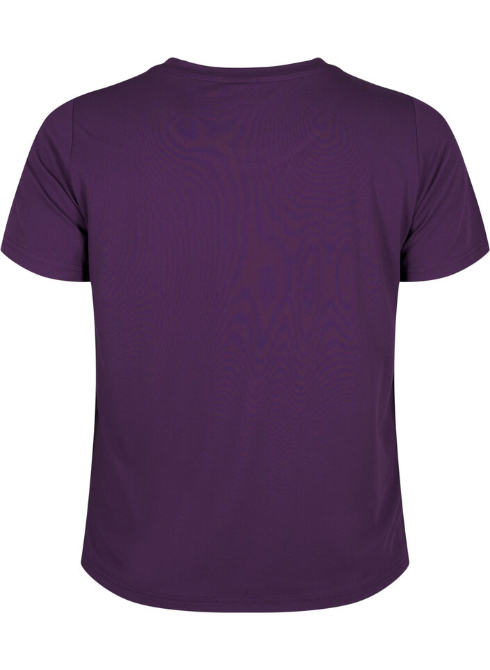 T-shirt d'entraînement avec coupe étroite et col rond, Purple Pennant, Packshot image number 1