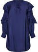 Robe en viscose avec volants et liens &agrave; nouer, Bleu, Packshot image number 0