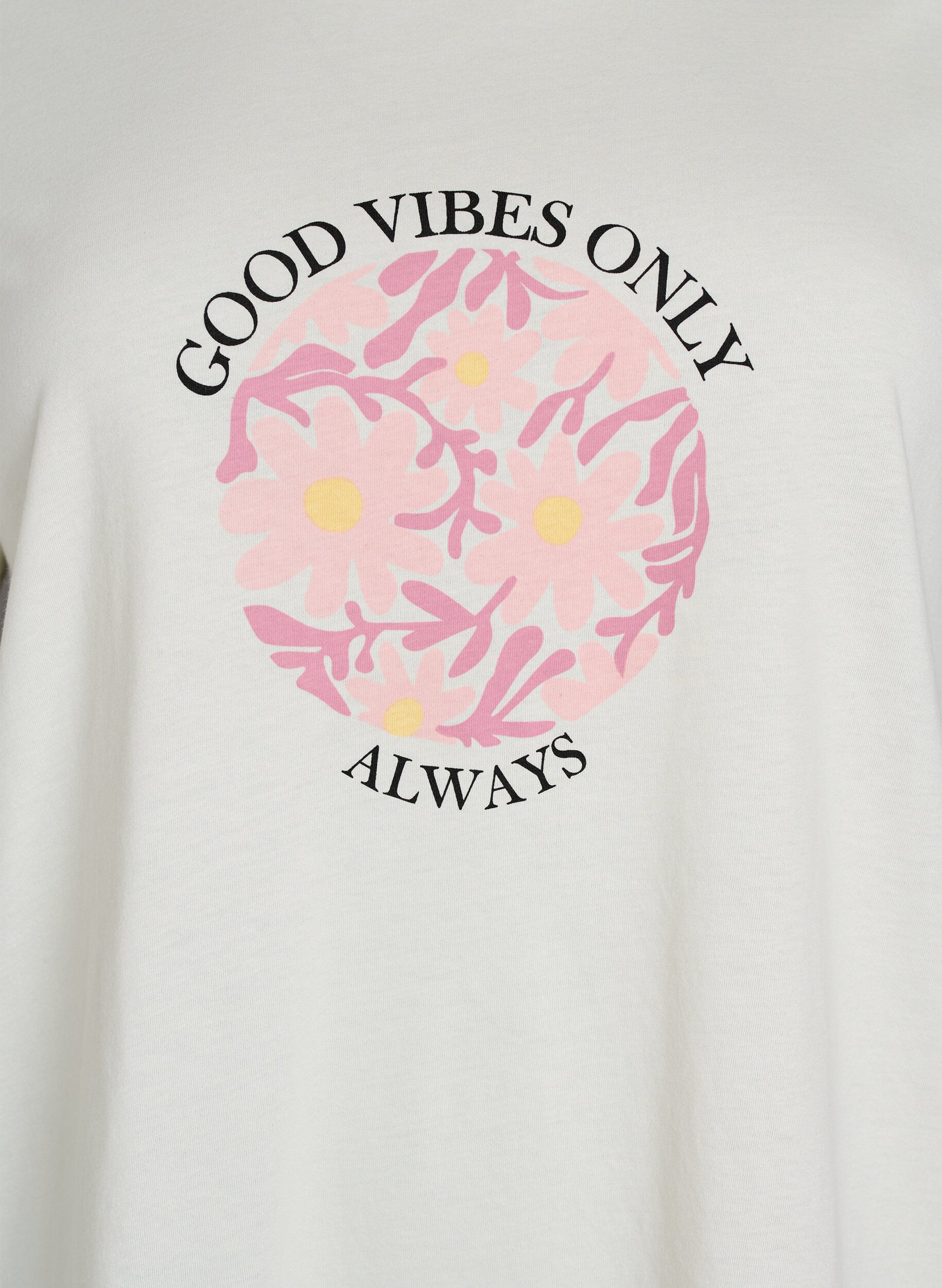 Zizzi T-shirt imprim&eacute;, Vanille, Packshot image number 2