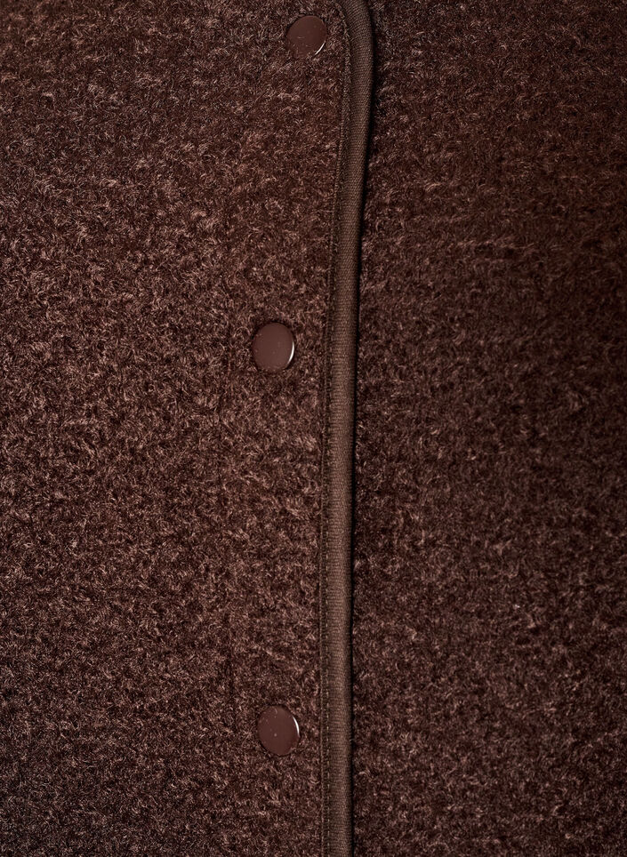 Gilet en polaire avec boutons-pression et poches lat&eacute;rales, Marron, Packshot image number 2