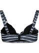 Soutien-gorge de bikini imprimé avec armature, Black White Stripe, Packshot image number 1