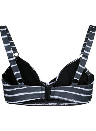 Soutien-gorge de bikini imprimé avec armature, Black White Stripe, Packshot image number 1