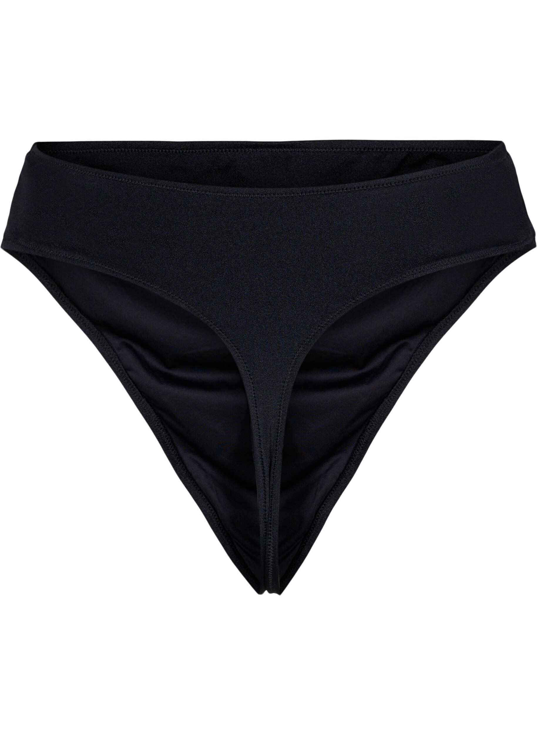 Zizzi String bikini &agrave; taille normale, Noir, Packshot image number 1