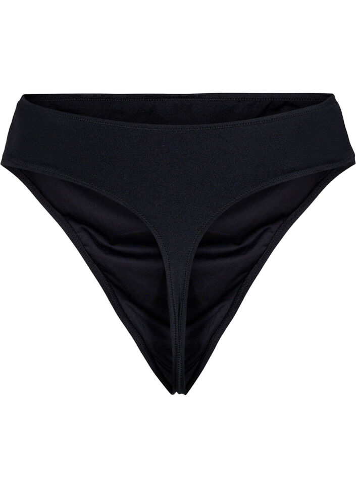 String bikini à taille normale, Noir, Packshot image number 1