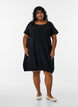 Robe en coton &agrave; manches courtes, Noir, Model image number 1