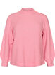 Pull c&ocirc;tel&eacute; &agrave; manches bouffantes et boutons, Rose, Packshot image number 0
