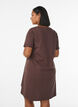 Chemise de nuit &agrave; manches courtes en coton biologique, Marron, Model image number 2