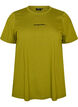 T-shirt en coton avec badge texte, Vert, Packshot image number 0