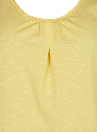 Top avec bords en dentelle, Yellow Cream, Packshot image number 2