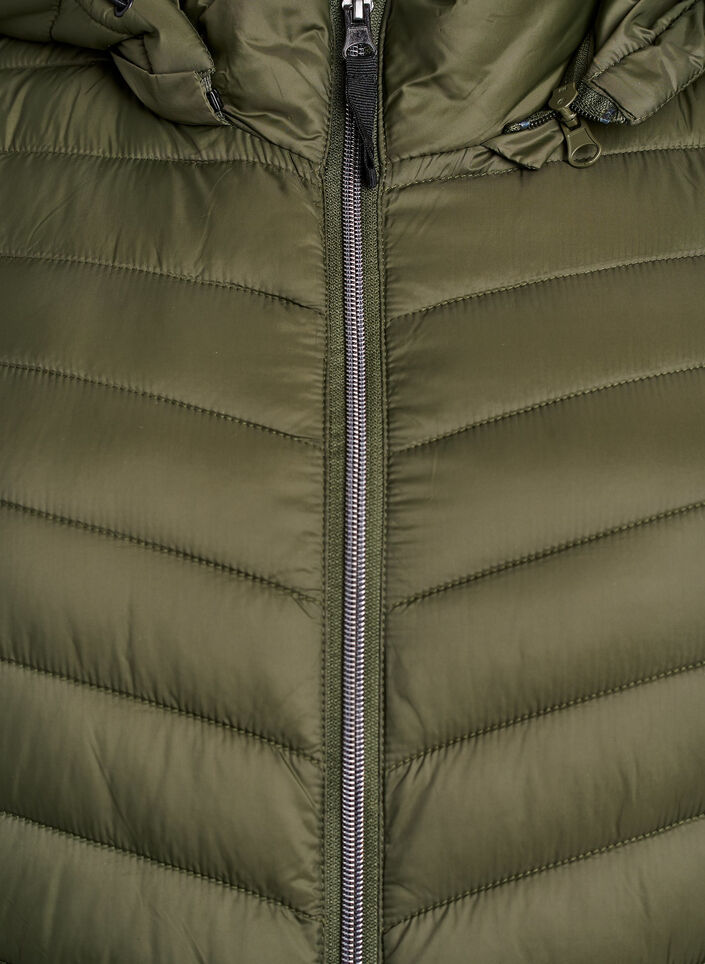 Veste l&eacute;g&egrave;re avec poches et capuche amovible., Vert fonc&eacute;, Packshot image number 2