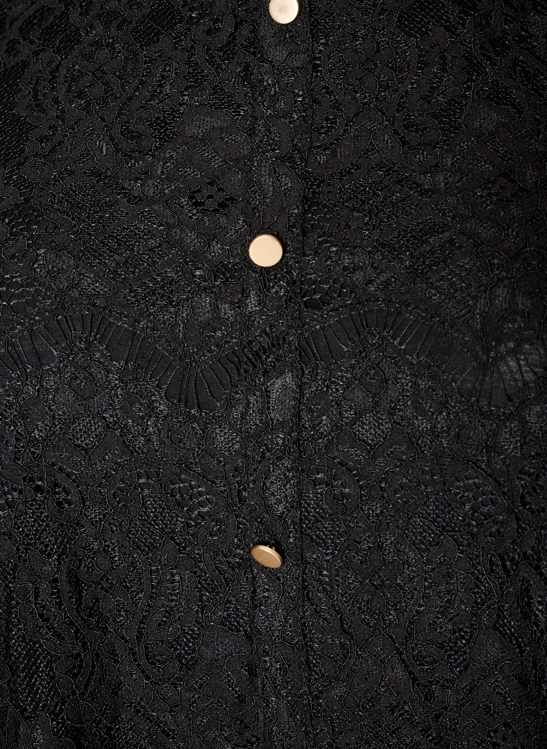 ZizziBlouse en dentelle avec boutons d&eacute;coratifs, Noir, Packshot image number 2