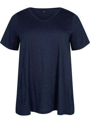 T-shirt à manches courtes avec forme en A, Navy Blazer, Packshot image number 0