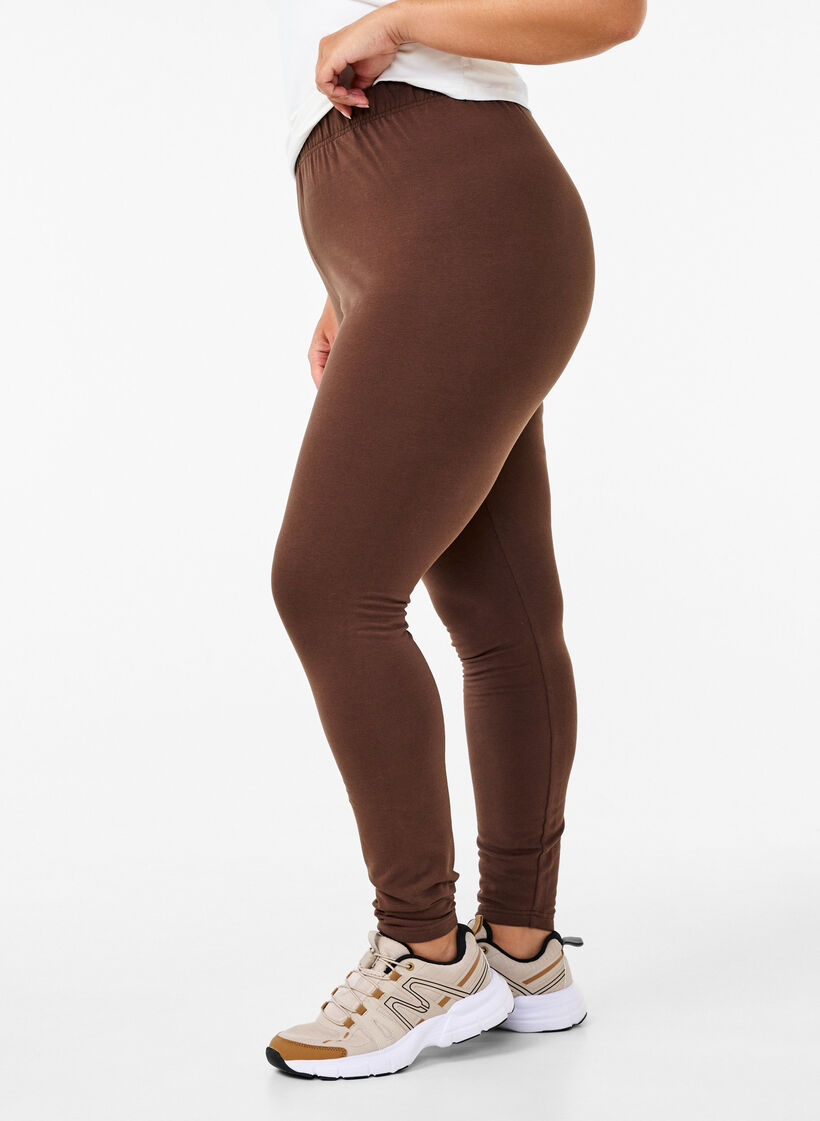 Leggings en coton avec doublure, Marron, Model image number 2