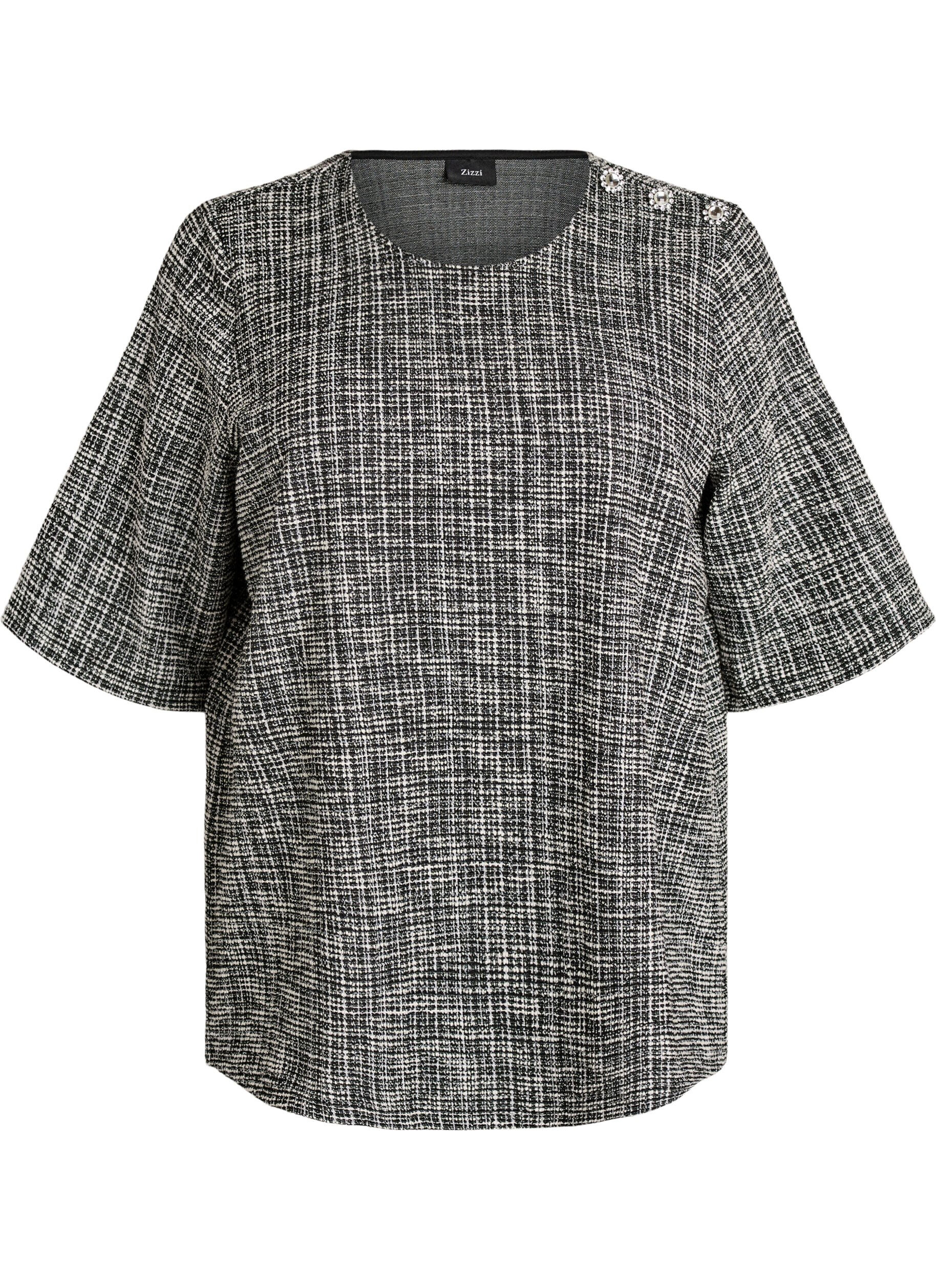 ZizziBlouse avec d&eacute;tail boutonn&eacute;, Vanille, Packshot image number 0