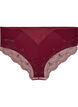 Culotte avec maille et finitions en dentelle brod&eacute;e, Bordeaux, Packshot image number 1