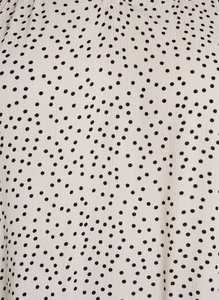 Blouse imprim&eacute;e en viscose avec volants, Vanille, Packshot image number 2