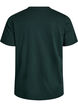 T-shirt basique en coton &agrave; col rond, Vert fonc&eacute;, Packshot image number 1