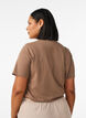T-shirt imprim&eacute;, Marron, Model image number 2