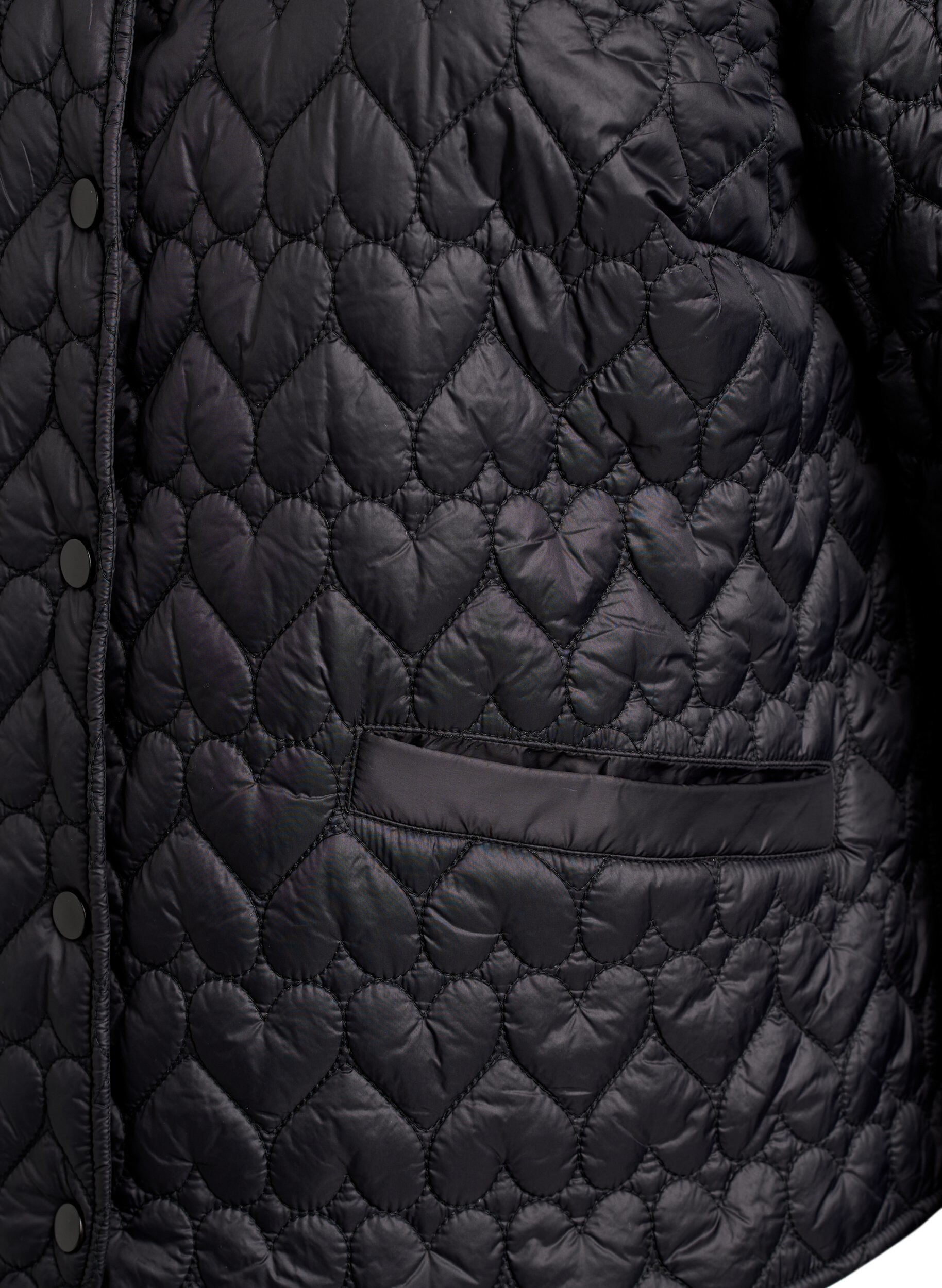 ZizziVeste l&eacute;g&egrave;rement matelass&eacute;e &agrave; surpiq&ucirc;res d&eacute;coratives, Noir, Packshot image number 3
