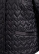 Veste l&eacute;g&egrave;rement matelass&eacute;e &agrave; surpiq&ucirc;res d&eacute;coratives, Noir, Packshot image number 3